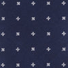 Navy & Silver Flower Spot Silk Tie