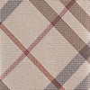 Beige & Brown Tartan Silk Woven Tie