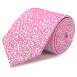 Pink Dainty Floral Woven Silk Tie