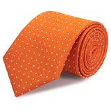 Burnt Orange Micro Spot Silk Tie