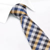 Blue & Yellow Multi Check Luxury Silk Tie