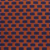 Navy & Orange Lattice Silk Tie