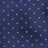 Blue Micro Flower Aztec Silk Tie