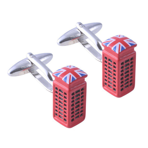 Union Jack Telephone Box Cufflinks