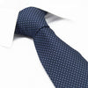 Navy Neat Pin Dot Silk Tie as