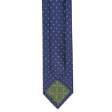 Blue Micro Flower Aztec Silk Tie