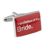 Poppy Red Grandfather of the Bride Cufflinks