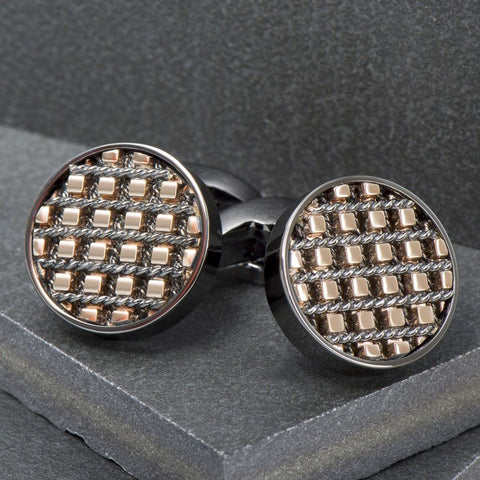 Executive Circular Cable Pattern Cufflinks